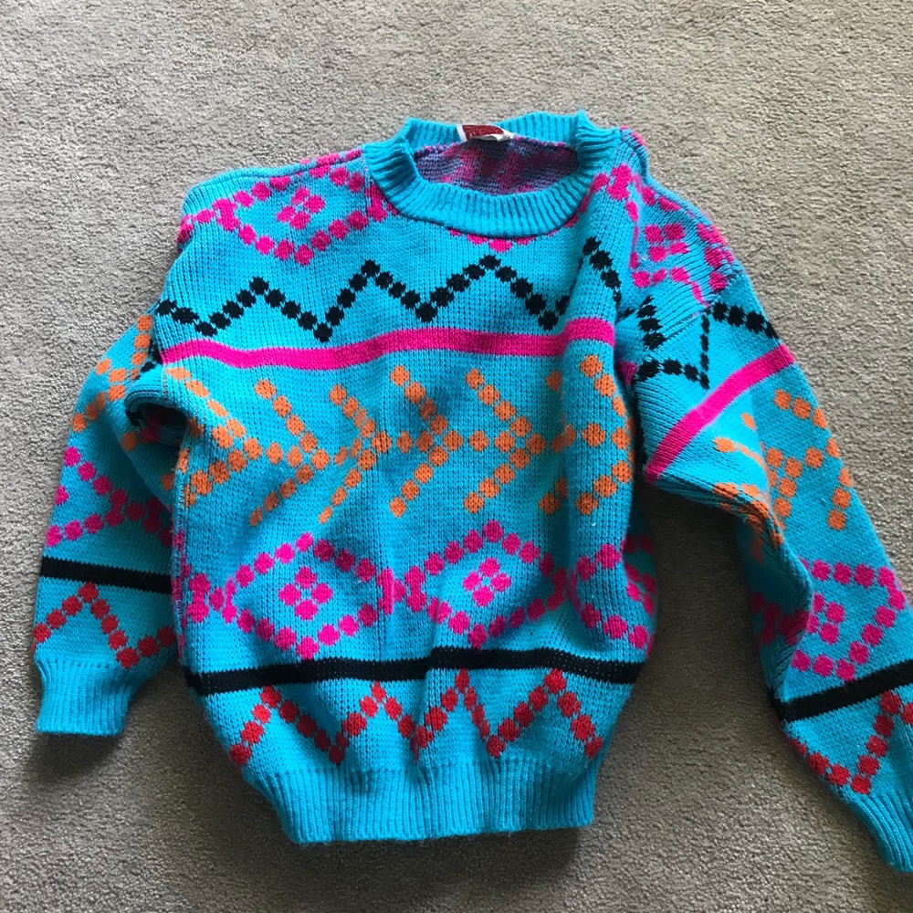 vintage bright sweater